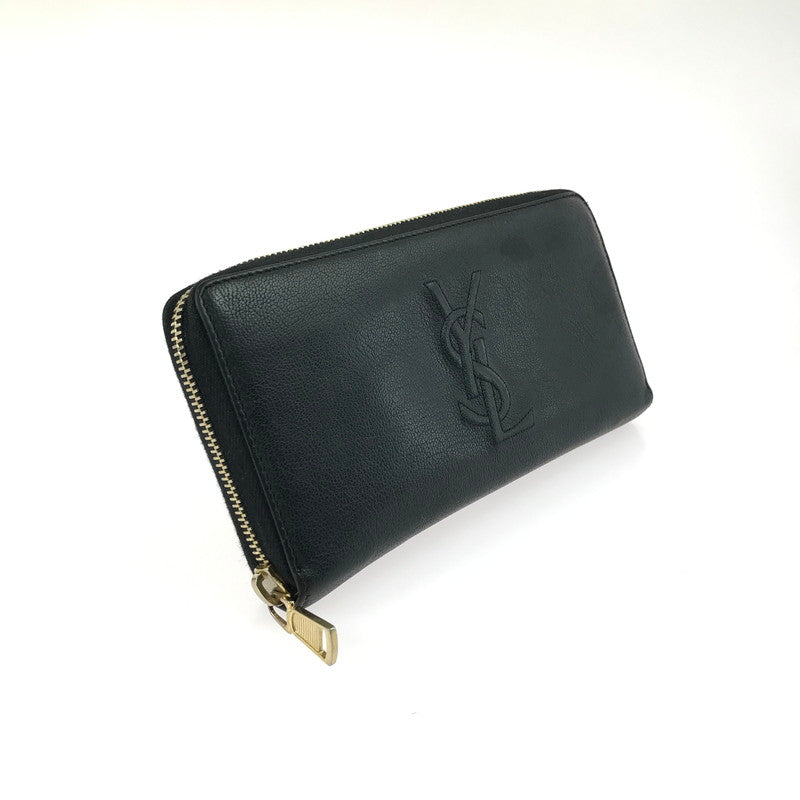 【中古品】【レディース】 YVES SAINT LAURENT イヴ・サンローラン ラウンドファスナー ロングウォレット 352904 長財布 181-250601-na-06-tag カラー：ブラック 万代Net店