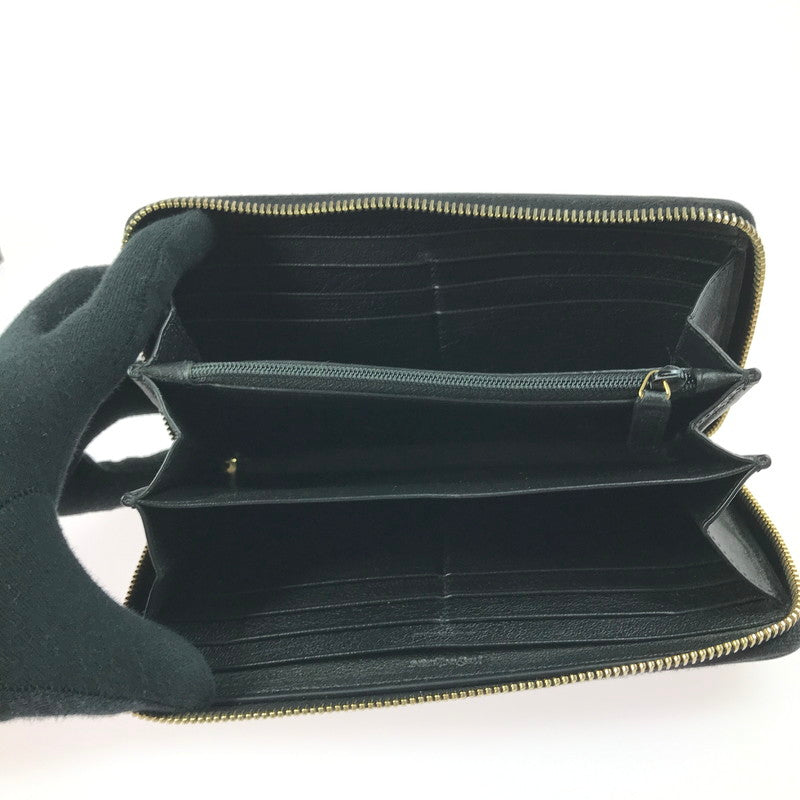 【中古品】【レディース】 YVES SAINT LAURENT イヴ・サンローラン ラウンドファスナー ロングウォレット 352904 長財布 181-250601-na-06-tag カラー：ブラック 万代Net店
