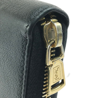 【中古品】【レディース】 YVES SAINT LAURENT イヴ・サンローラン ラウンドファスナー ロングウォレット 352904 長財布 181-250601-na-06-tag カラー：ブラック 万代Net店