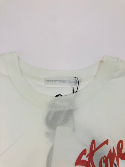 【中古美品】【メンズ】 HYSTERIC GLAMOUR ヒステリックグラマー × THE ROLLING STONES コラボ セプテンバー ショートスリーブTシャツ 06221CT08 XXX 140-250622-rt-01-tag サイズ：L カラー：ホワイト 万代Net店