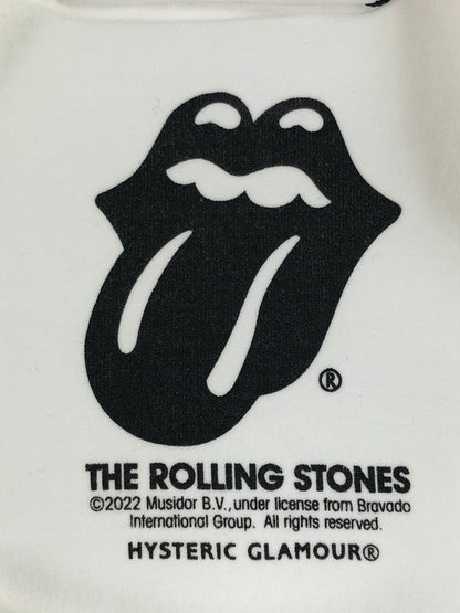 【中古美品】【メンズ】 HYSTERIC GLAMOUR ヒステリックグラマー × THE ROLLING STONES コラボ セプテンバー ショートスリーブTシャツ 06221CT08 XXX 140-250622-rt-01-tag サイズ：L カラー：ホワイト 万代Net店