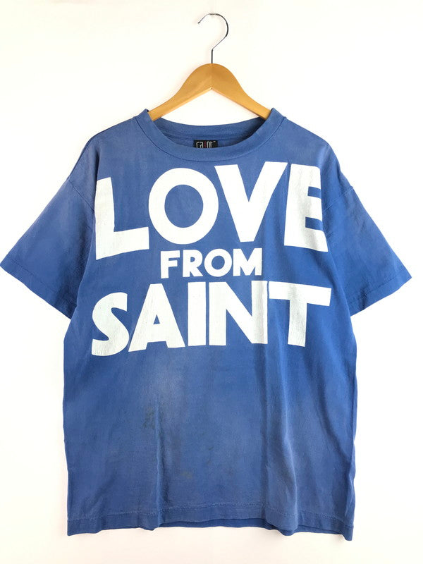 【中古品】【メンズ】 SAINT MICHAEL セントマイケル 22SS LOVE FROM SAINT S/S TEE SM-S22-0000-025 ラブ フロム セント Tシャツ 半袖Tシャツ 140-250522-na-11-tag サイズ：M カラー：ブルー 万代Net店