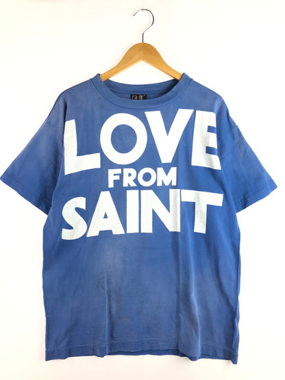 【中古品】【メンズ】 SAINT MICHAEL セントマイケル 22SS LOVE FROM SAINT S/S TEE SM-S22-0000-025 ラブ フロム セント Tシャツ 半袖Tシャツ 140-250522-na-11-tag サイズ：M カラー：ブルー 万代Net店