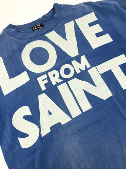 【中古品】【メンズ】 SAINT MICHAEL セントマイケル 22SS LOVE FROM SAINT S/S TEE SM-S22-0000-025 ラブ フロム セント Tシャツ 半袖Tシャツ 140-250522-na-11-tag サイズ：M カラー：ブルー 万代Net店