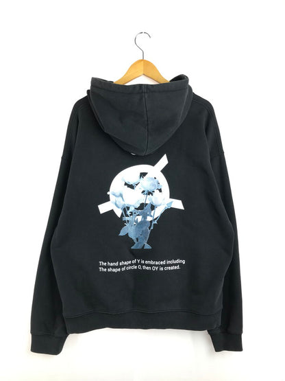 【中古品】【メンズ】 OY オーワイ HOLOGRAM FLOWER HOODIE ホログラム フラワー フーディー パーカー トップス 141-251025-rt-08-tag サイズ：2 カラー：ブラック 万代Net店
