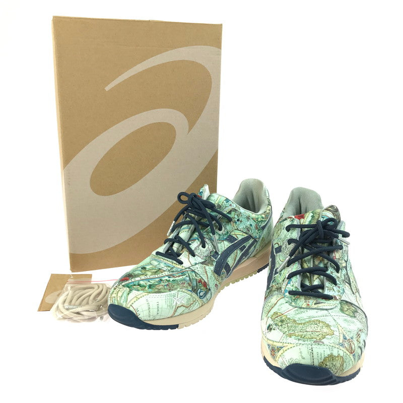 【中古美品】【メンズ】 asics アシックス × ATMOS アトモス コラボ GEL-LYTE III OG 1201A856.300 ゲルライト スリー スニーカー 靴 162-250603-yy-08-tag サイズ：28.5cm/US11 カラー："AGED MAP"ICE GREEN/MIDNIGHT BLUE 万代Net店