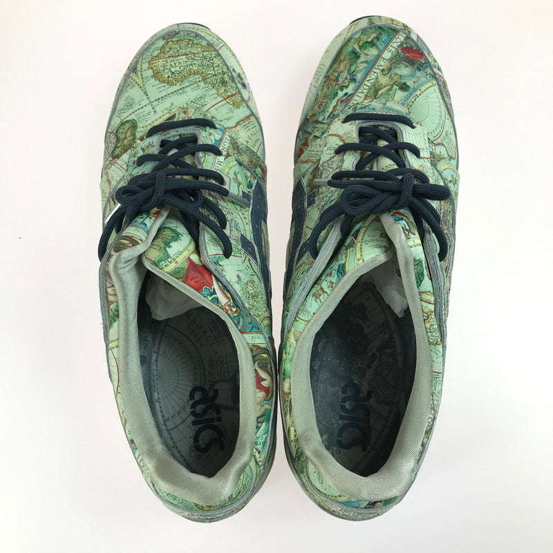 【中古美品】【メンズ】 asics アシックス × ATMOS アトモス コラボ GEL-LYTE III OG 1201A856.300 ゲルライト スリー スニーカー 靴 162-250603-yy-08-tag サイズ：28.5cm/US11 カラー："AGED MAP"ICE GREEN/MIDNIGHT BLUE 万代Net店