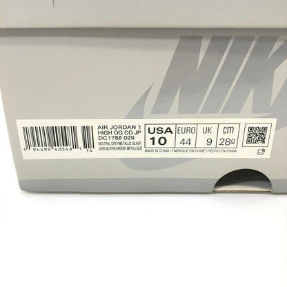 【中古品】【メンズ】 NIKE ナイキ AIR JORDAN 1 HIGH OG CO JP DC1788-029 エアジョーダン 1 ハイ OG スニーカー 靴 160-250527-yy-25-tag サイズ：28cm/US10 カラー：NEUTRAL GREY/WHITE-METALLIC SILVER 万代Net店