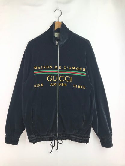【中古品】【メンズ】 GUCCI グッチ 20SS VELOUR OVERSIZE CHENILLE JACKET BLACK 595533 ベロア オーバーサイズ シェニール ジャケット アウター 141-251203-rt-01-tag サイズ：S カラー：ブラック 万代Net店