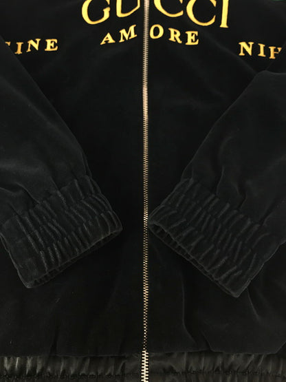 【中古品】【メンズ】 GUCCI グッチ 20SS VELOUR OVERSIZE CHENILLE JACKET BLACK 595533 ベロア オーバーサイズ シェニール ジャケット アウター 141-251203-rt-01-tag サイズ：S カラー：ブラック 万代Net店