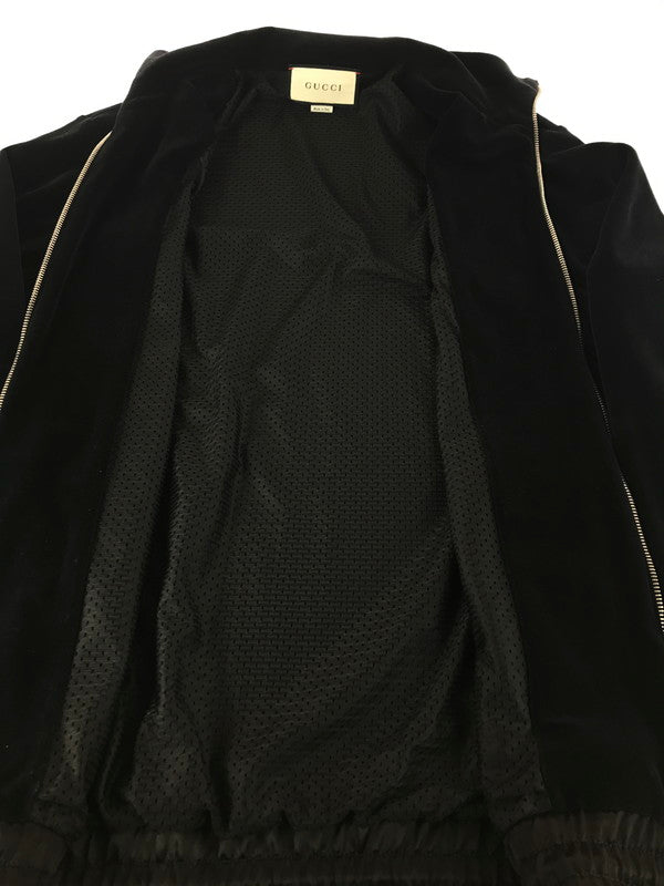 【中古品】【メンズ】 GUCCI グッチ 20SS VELOUR OVERSIZE CHENILLE JACKET BLACK 595533 ベロア オーバーサイズ シェニール ジャケット アウター 141-251203-rt-01-tag サイズ：S カラー：ブラック 万代Net店