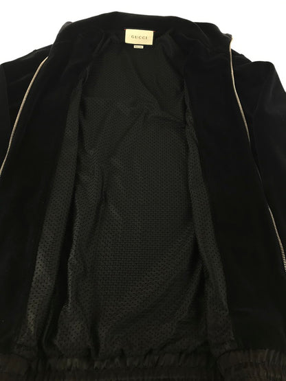 【中古品】【メンズ】 GUCCI グッチ 20SS VELOUR OVERSIZE CHENILLE JACKET BLACK 595533 ベロア オーバーサイズ シェニール ジャケット アウター 141-251203-rt-01-tag サイズ：S カラー：ブラック 万代Net店