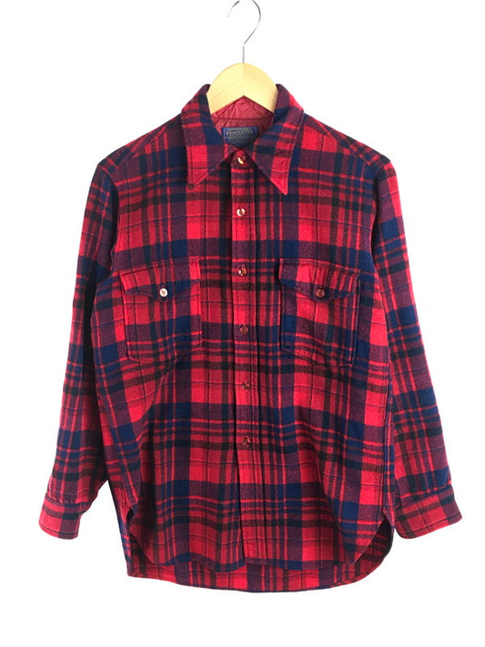 【中古品】【メンズ】 PENDLETON ペンドルトン 70’S WOOL CHECK SHIRT 70年代 ウールチェックシャツ 長袖シャツ トップス 146-250604-ki-05-tag カラー：レッド 万代Net店