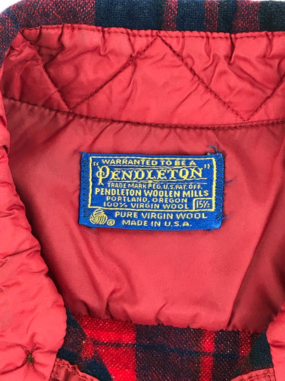 【中古品】【メンズ】 PENDLETON ペンドルトン 70’S WOOL CHECK SHIRT 70年代 ウールチェックシャツ 長袖シャツ トップス 146-250604-ki-05-tag カラー：レッド 万代Net店
