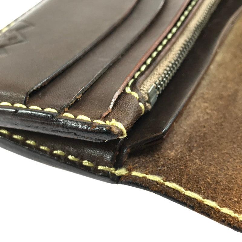 【現状渡し品】【メンズ】 SAAD サード LEATHER LONG WALLET レザー ロングウォレット 長財布 191-250601-na-07-tag カラー：ブラウン 万代Net店
