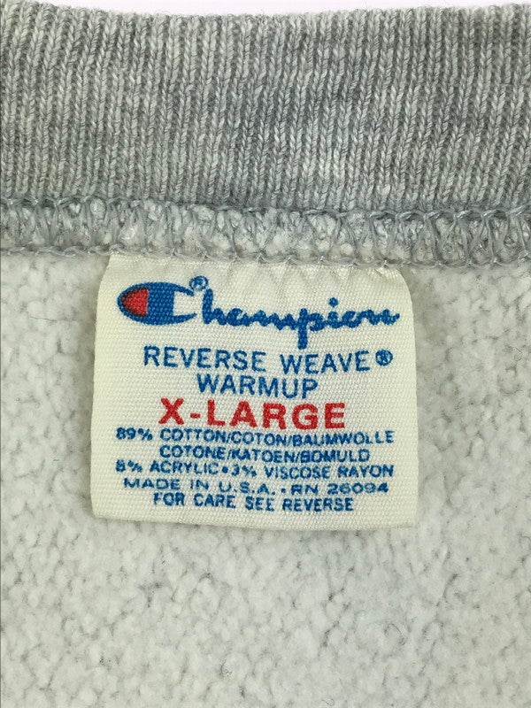 【中古品】【メンズ】 Champion チャンピオン 80’s REVERSE WEAVE SWEAT 80年代 リバースウェーブ カレッジロゴプリント スウェット トップス トリコタグ 146-250629-rt-06-tag サイズ：XL カラー：グレー 万代Net店