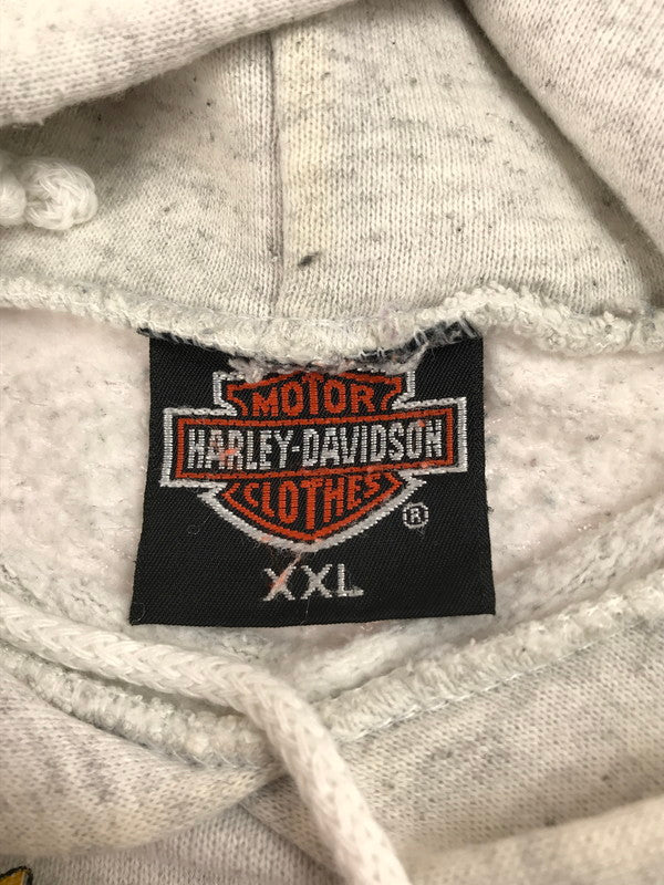 【中古品】【メンズ】 HARLEY DAVIDSON ハーレーダビッドソン 90's EAGLE LOGO PRINT HOODED SWEAT 90年代 イーグル ロゴプリント フーデッドスウェット パーカー 146-250607-hi-14-tag サイズ：XXL カラー：グレー 万代Net店