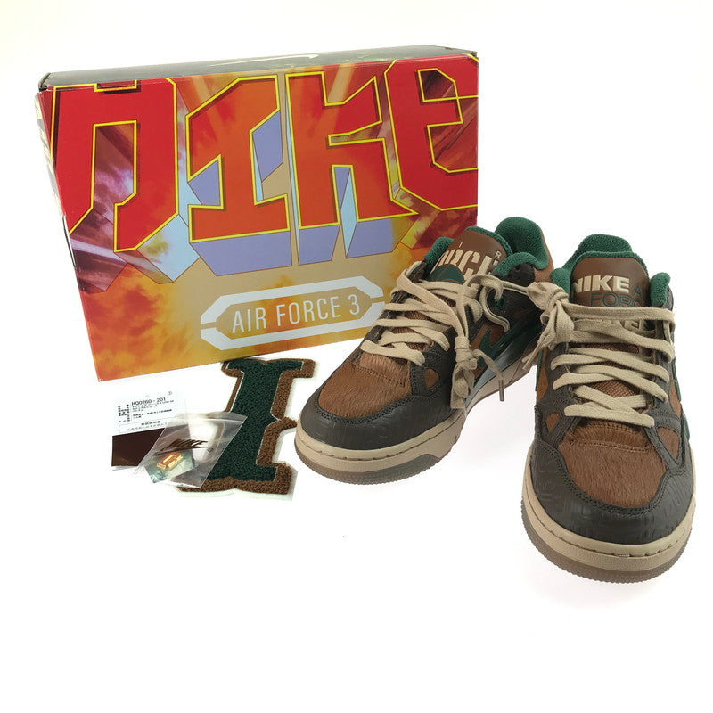 【中古美品】【メンズ】 NIKE ナイキ × NIGOR ニゴー コラボ AIR FORCE 3 LOW SP HQ0260-201 エア フォース 4 ロー SP スニーカー 靴 160-250603-yy-18-tag サイズ：27cm/US9 カラー：BAROQUE BROWN/FIR-HEMP-PECAN 万代Net店