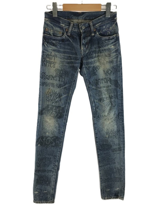【中古品】【レディース】 HYSTERIC GLAMOUR ヒステリックグラマー PAINT DENIM PANTS 2AP-5281 ペイント デニムパンツ 171-250620-ki-10-tag サイズ：XXS カラー：インディゴ 万代Net店
