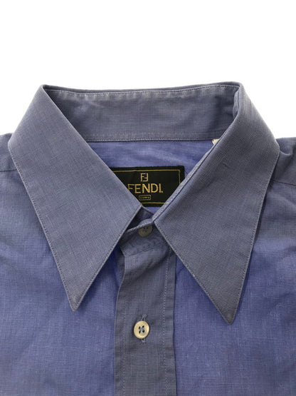 【中古品】【メンズ】 FENDI フェンディ L/S SHIRTS 長袖シャツ イタリア製 183-260630-na-05-tagh サイズ：39-15 1/2 33 カラー：ブルー 万代Net店