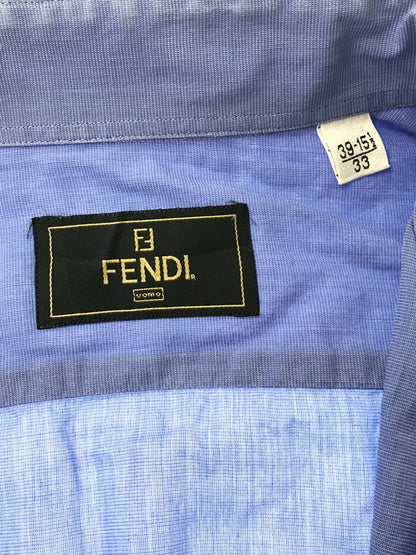 【中古品】【メンズ】 FENDI フェンディ L/S SHIRTS 長袖シャツ イタリア製 183-260630-na-05-tagh サイズ：39-15 1/2 33 カラー：ブルー 万代Net店