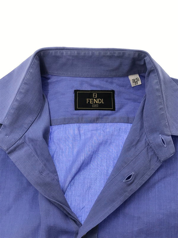 【中古品】【メンズ】 FENDI フェンディ L/S SHIRTS 長袖シャツ イタリア製 183-260630-na-05-tagh サイズ：39-15 1/2 33 カラー：ブルー 万代Net店