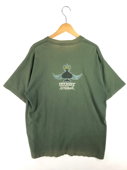 【中古品】【メンズ】 STUSSY ステューシー OLD 90’s WORLD WIDE SPADE PRINT TEE 90年代 ワールドワイド スペード プリントTシャツ 半袖Tシャツ 白タグ 142-250719-hi-01-tag サイズ：XL カラー：グリーン 万代Net店