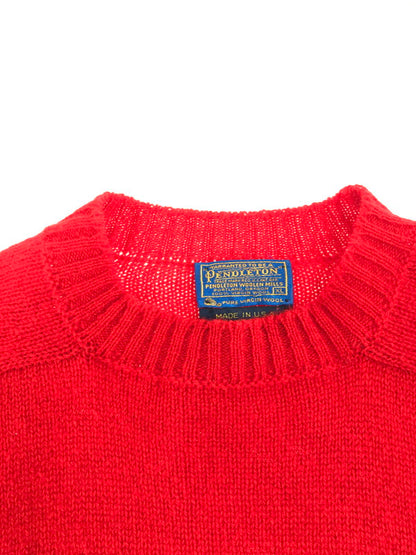 【現状渡し品】【メンズ】 PENDLETON ペンドルトン 60'S WOOL KINT SWEATER 60年代 ウール ニット セーター 146-250623-na-25-tag サイズ：XL カラー：レッド 万代Net店