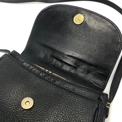 【中古品】【レディース】 Burberrys バーバリーズ NOVA CHECK SHADOW HORSE SHOULDER BAG ノバチェック シャドーホース ショルダーバッグ カバン 188-250630-rt-07-tag カラー：ブラック 万代Net店
