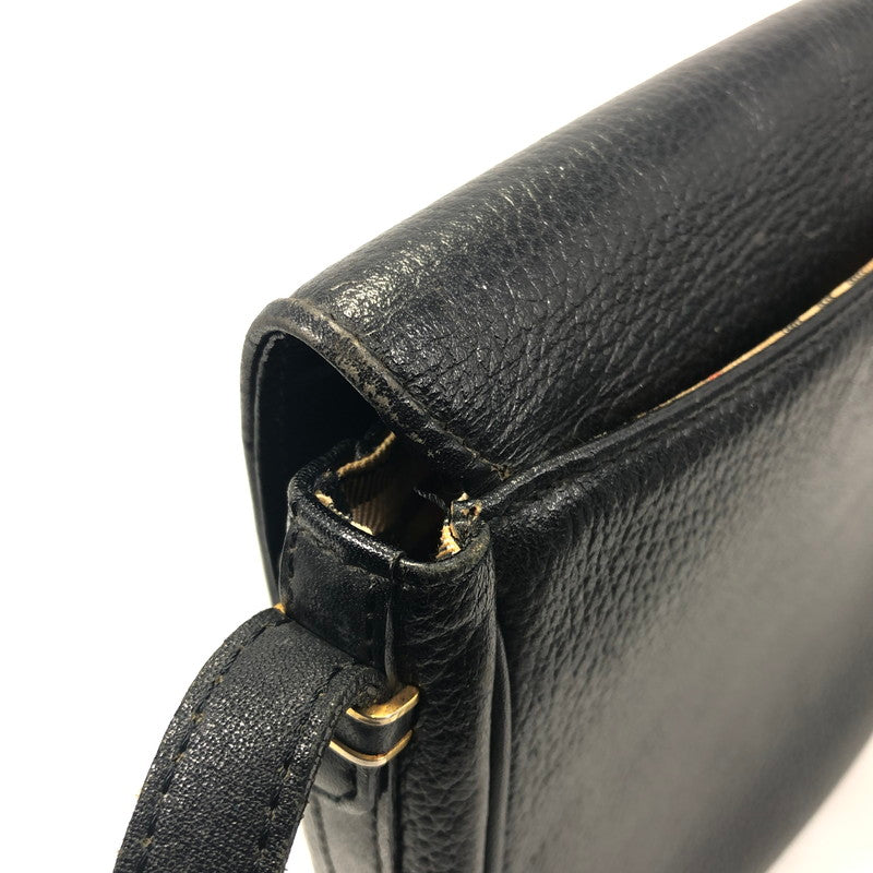 【中古品】【レディース】 Burberrys バーバリーズ NOVA CHECK SHADOW HORSE SHOULDER BAG ノバチェック シャドーホース ショルダーバッグ カバン 188-250630-rt-07-tag カラー：ブラック 万代Net店