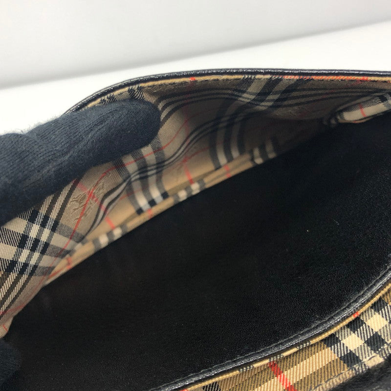 【中古品】【レディース】 Burberrys バーバリーズ NOVA CHECK SHADOW HORSE SHOULDER BAG ノバチェック シャドーホース ショルダーバッグ カバン 188-250630-rt-07-tag カラー：ブラック 万代Net店