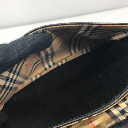 【中古品】【レディース】 Burberrys バーバリーズ NOVA CHECK SHADOW HORSE SHOULDER BAG ノバチェック シャドーホース ショルダーバッグ カバン 188-250630-rt-07-tag カラー：ブラック 万代Net店