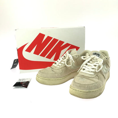 【中古品】【メンズ】 × STUSSY ステューシー コラボ AIR FORCE 1 LOW CZ9084-200 エアフォース ワン ロー フォッシルストーン スニーカー 靴 160-250620-hi-07-tag サイズ：25.5cm US 7.5 カラー：FOSSIL/FOSSIL 万代Net店