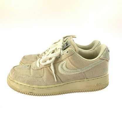 【中古品】【メンズ】 × STUSSY ステューシー コラボ AIR FORCE 1 LOW CZ9084-200 エアフォース ワン ロー フォッシルストーン スニーカー 靴 160-250620-hi-07-tag サイズ：25.5cm US 7.5 カラー：FOSSIL/FOSSIL 万代Net店