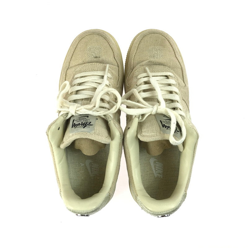 【中古品】【メンズ】 × STUSSY ステューシー コラボ AIR FORCE 1 LOW CZ9084-200 エアフォース ワン ロー フォッシルストーン スニーカー 靴 160-250620-hi-07-tag サイズ：25.5cm US 7.5 カラー：FOSSIL/FOSSIL 万代Net店
