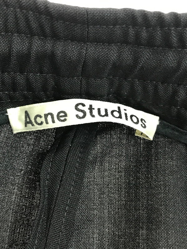 【中古品】【メンズ】 ACNE STUDIOS アクネストゥディオズ CROPPED WOOL TROUSER FN-MN-TROU000226 クロップド ウール トラウザー イージー スラックスパンツ ボトムス 151-250619-ki-01-tag サイズ：46 カラー：ブラック 万代Net店
