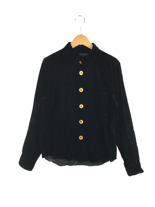 【中古品】【メンズ】 COMME des GARCONS HOMME PLUS コムデギャルソンオムプリュス ラメ混ベロア 変わりボタンブラウス PG-B031 AD2002 長袖シャツ 140-250623-na-01-tag サイズ：Ｍ カラー：ブラック 万代Net店