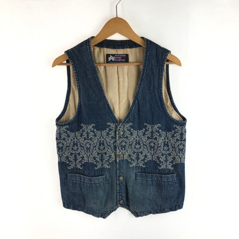 【中古品】【メンズ】 DENIM VEST デニム ベスト ライトアウター 142-250620-ki-12-tag サイズ：48 カラー：インディゴ 万代Net店