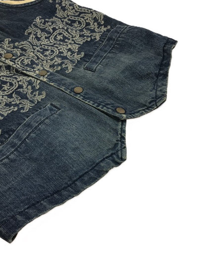 【中古品】【メンズ】 DENIM VEST デニム ベスト ライトアウター 142-250620-ki-12-tag サイズ：48 カラー：インディゴ 万代Net店