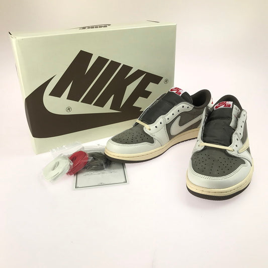 【中古美品】【メンズ】 NIKE ナイキ × TRAVIS SCOTT トラヴィス スコット コラボ AIR JORDAN 1 LOW OG SP DM7866-162 エアジョーダン 1 ロー OG SP スニーカー 靴 160-250617-yy-04-tag サイズ：27cm/US9 カラー：SAIL/UNIVERSITY RED-RIDGEROCK 万代Net店