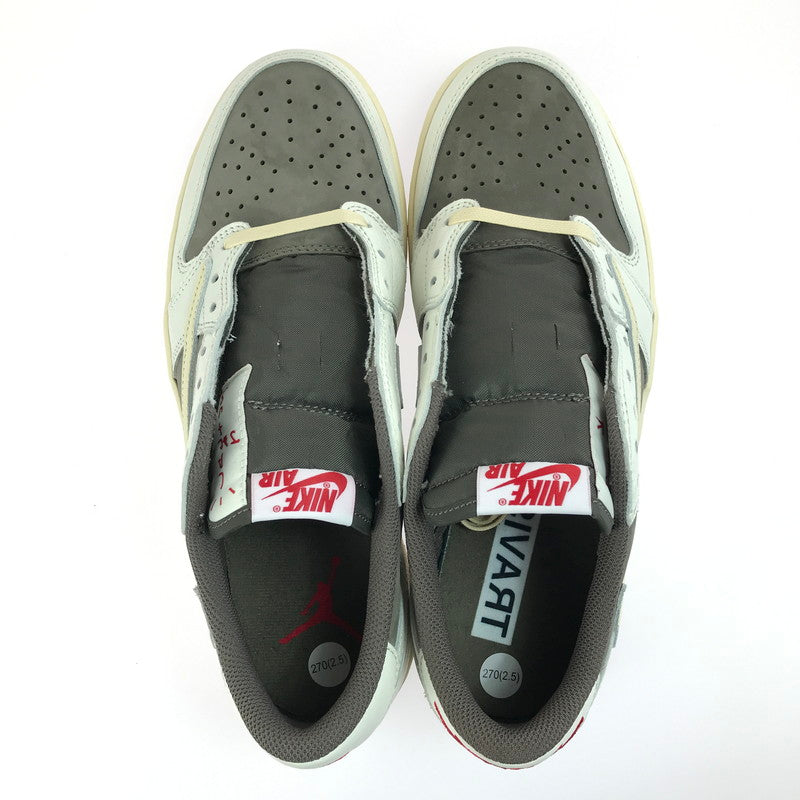 【中古美品】【メンズ】 NIKE ナイキ × TRAVIS SCOTT トラヴィス スコット コラボ AIR JORDAN 1 LOW OG SP DM7866-162 エアジョーダン 1 ロー OG SP スニーカー 靴 160-250617-yy-04-tag サイズ：27cm/US9 カラー：SAIL/UNIVERSITY RED-RIDGEROCK 万代Net店
