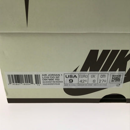 【中古美品】【メンズ】 NIKE ナイキ × TRAVIS SCOTT トラヴィス スコット コラボ AIR JORDAN 1 LOW OG SP DM7866-162 エアジョーダン 1 ロー OG SP スニーカー 靴 160-250617-yy-04-tag サイズ：27cm/US9 カラー：SAIL/UNIVERSITY RED-RIDGEROCK 万代Net店