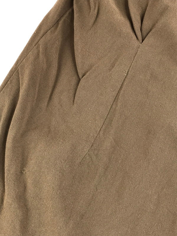 【現状渡し品】【メンズ】 VINTAGE 40'S OPEN COLLAR SHIRT ヴィンテージ 40年代 シェルボタン フラップポケット オープンカラーシャツ 長袖シャツ 146-250703-na-12-tag サイズ：M カラー：ブラウン 万代Net店