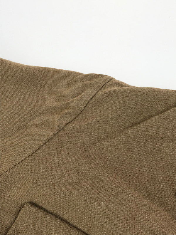 【現状渡し品】【メンズ】 VINTAGE 40'S OPEN COLLAR SHIRT ヴィンテージ 40年代 シェルボタン フラップポケット オープンカラーシャツ 長袖シャツ 146-250703-na-12-tag サイズ：M カラー：ブラウン 万代Net店