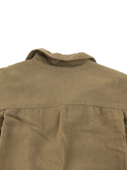 【現状渡し品】【メンズ】 VINTAGE 40'S OPEN COLLAR SHIRT ヴィンテージ 40年代 シェルボタン フラップポケット オープンカラーシャツ 長袖シャツ 146-250703-na-12-tag サイズ：M カラー：ブラウン 万代Net店