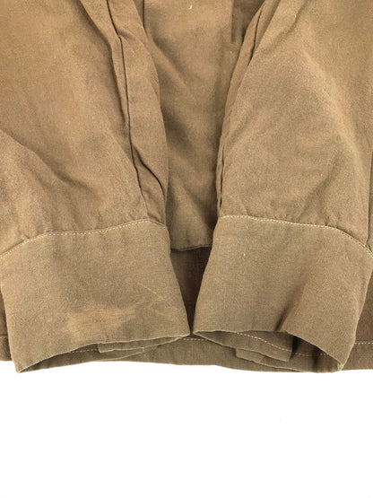 【現状渡し品】【メンズ】 VINTAGE 40'S OPEN COLLAR SHIRT ヴィンテージ 40年代 シェルボタン フラップポケット オープンカラーシャツ 長袖シャツ 146-250703-na-12-tag サイズ：M カラー：ブラウン 万代Net店