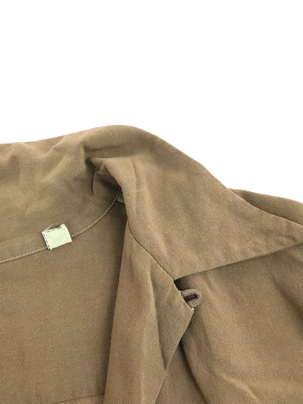 【現状渡し品】【メンズ】 VINTAGE 40'S OPEN COLLAR SHIRT ヴィンテージ 40年代 シェルボタン フラップポケット オープンカラーシャツ 長袖シャツ 146-250703-na-12-tag サイズ：M カラー：ブラウン 万代Net店