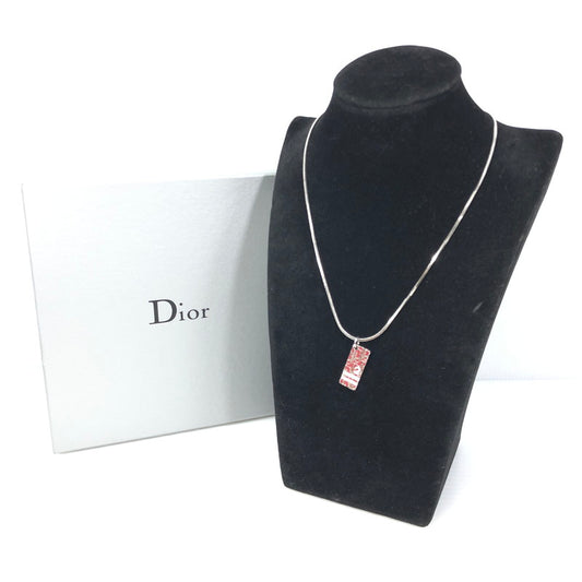 【中古品】【レディース】 Dior ディオール トロッター ネックレス No.2 ペンダント アクセサリー 182-250618-hi-28-tag カラー：シルバー/ピンク 万代Net店