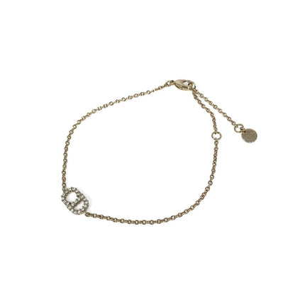 【中古品】【レディース】 Christian Dior クリスチャンディオール ラインストーン CDロゴ ブレスレット アクセサリー 182-250617-na-11-tag カラー：ゴールド 万代Net店