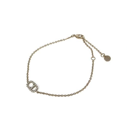 【中古品】【レディース】 Christian Dior クリスチャンディオール ラインストーン CDロゴ ブレスレット アクセサリー 182-250617-na-11-tag カラー：ゴールド 万代Net店